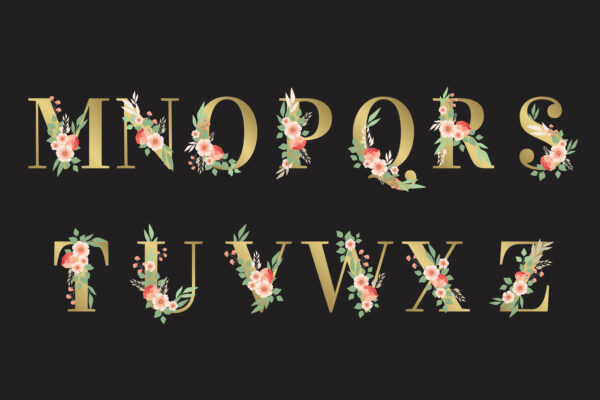 floral font